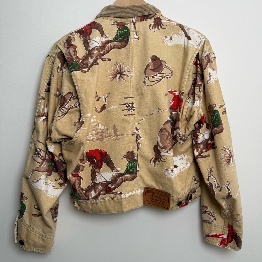 Ralph Lauren Beige Western cowboy Print Jacket - Picture 6 of 11